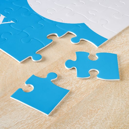 虹のパズルと子供の名前。 ジグソーパズル (側面)