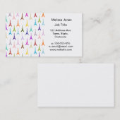 虹のパリエッフェル塔パターン 名刺 (正面/裏面)