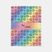 虹のパーソナライズされた正義を名付けはかりで測る フリースブランケット (正面)