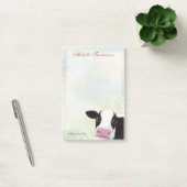 虹のパーソナライズなパステル調の黒く及び白い牛 ポストイット (オフィス)