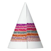 虹のパーティー帽子を仕上げる パーティーハット (裏面)