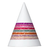 虹のパーティー帽子を仕上げる パーティーハット (正面)