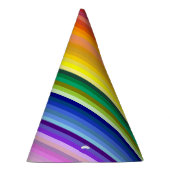 虹のパーティー色数々ののパタストライプーン パーティーハット (右)