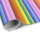 虹のパーティー色数々ののパタストライプーン ラッピングペーパー (ロールコーナー)