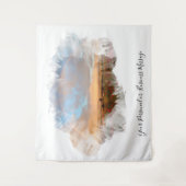 *~* 虹のビーチ ウェーブ オーシャン アーティスト フラワー AR11 タペストリー (正面)