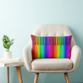 虹のピアノキーボードのLumbarの枕 ランバークッション (椅子)