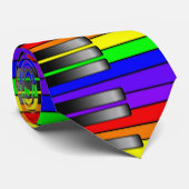 虹のピアノキーボード ネクタイ (ロール)