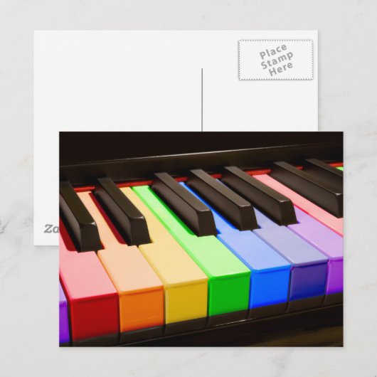 虹のピアノ ポストカード (正面/裏面)