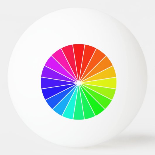 虹のピンポン球の虹のスポーツのおもしろい 卓球ボール (正面)