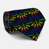 虹のピースサインの螺線形 ネクタイ (ロール)