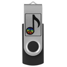 虹のピースサイン音楽ノートFlashdrive