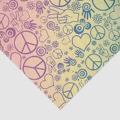 虹のピースマークのデザインパターン 薄葉紙 (詳細)