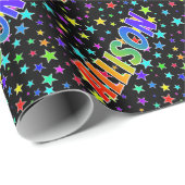 虹のファーストネーム "アリソン" + 星 ラッピングペーパー (ロールコーナー)