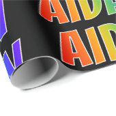 虹のファーストネーム「AIDAN」;おもしろい&カラフルAIDAN ラッピングペーパー (ロールコーナー)