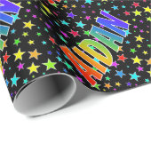 虹のファーストネーム"AIDAN" +スター ラッピングペーパー (ロールコーナー)