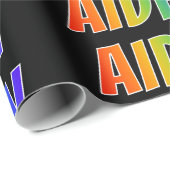 虹のファーストネーム「AIDEN」;おもしろいカラフル&DJ ラッピングペーパー (ロールコーナー)