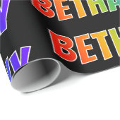 虹のファーストネーム“BETHANY”;楽しくてカラフル ラッピングペーパー (ロールコーナー)