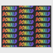 虹のファーストネーム"DONALD";おもしろい&カラフル ラッピングペーパー (フラット)