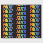 虹のファーストネーム"FAITH";おもしろい&カラフル ラッピングペーパー (フラット)