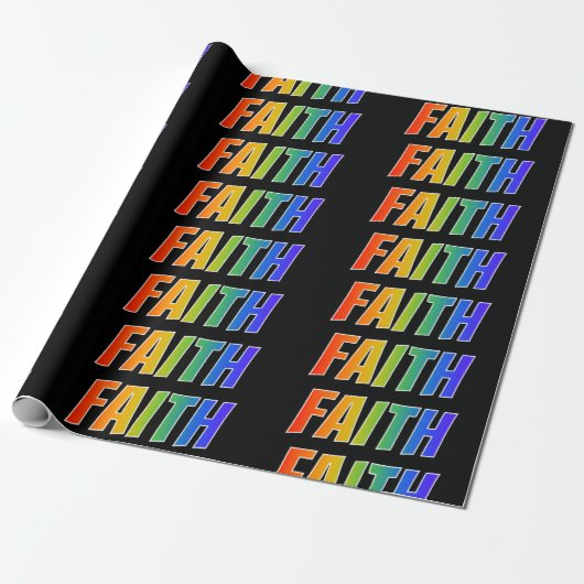 虹のファーストネーム"FAITH";おもしろい&カラフル ラッピングペーパー (アンロールド)