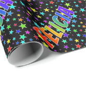 虹のファーストネーム"FELICIA" +星 ラッピングペーパー (ロールコーナー)