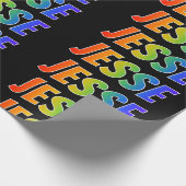 虹のファーストネーム"JESSE";おもしろい&カラフル ラッピングペーパー (角)