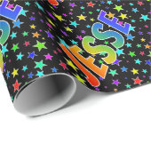 虹のファーストネーム"JESSE" +星 ラッピングペーパー (ロールコーナー)
