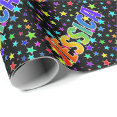 虹のファーストネーム "JESSICA" + 星 ラッピングペーパー (ロールコーナー)