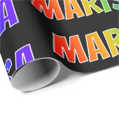 虹のファーストネーム "MARISSA" ;楽しくてカラフル ラッピングペーパー (ロールコーナー)