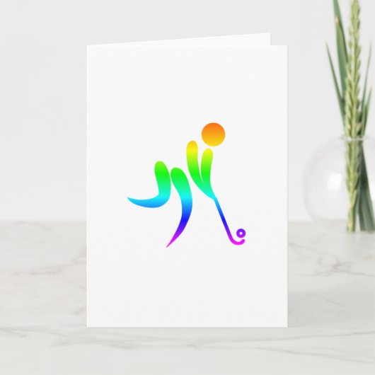 虹のフィールドホッケー カード (正面)