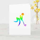 虹のフィールドホッケー カード (黄色い花)