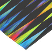 [虹のフェスタの]道化師の幾何学的でモダンな黒 ショートテーブルランナー (コーナー)