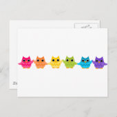 虹のフクロウ ポストカード (正面/裏面)