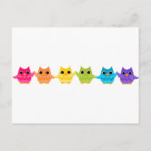 虹のフクロウ ポストカード (正面)