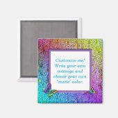 [虹のフローラフレーム]抽象芸術と蝶 マグネット (正面/裏面)