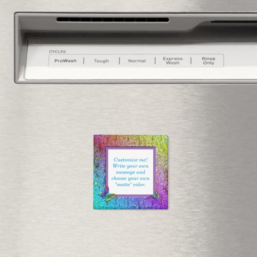 [虹のフローラフレーム]抽象芸術と蝶 マグネット (インサイチュ (食洗機))