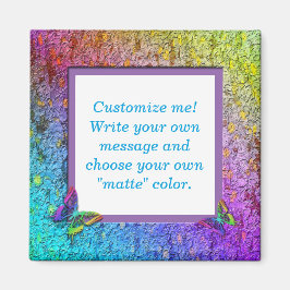 [虹のフローラフレーム]抽象芸術と蝶 マグネット