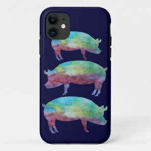 虹のブタの積み重ね iPhone 11 ケース