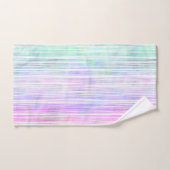 虹のブラシストローク（白） : バスタオルセット (ハンドタオル)