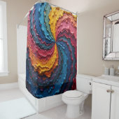 虹のプライドが世界を回る シャワーカーテン (インサイチュ)