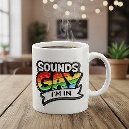 虹のプライドで「ゲイっぽいね、いいよ」コーヒーマグ コーヒーマグカップ