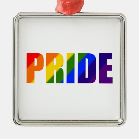 虹のプライドのオーナメント メタルオーナメント (正面)
