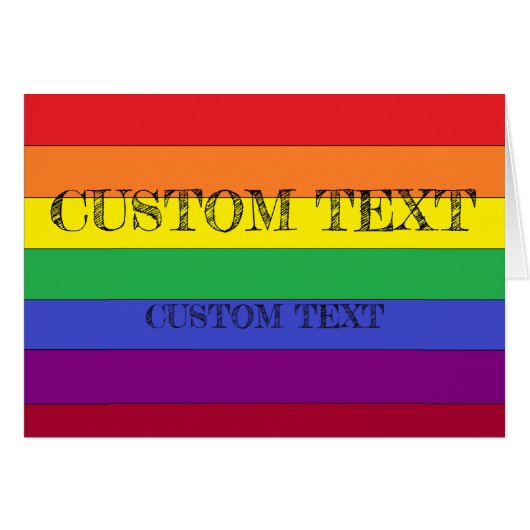 虹のプライドのカスタム・カード (正面横)