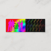 虹のプライドのプロフィールカードテンプレート スキニー名刺 (裏面)