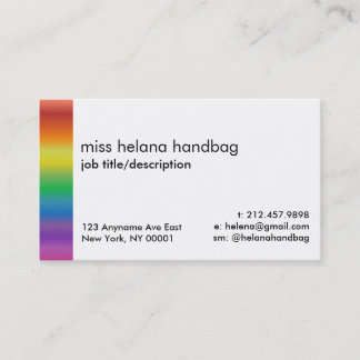 虹のプライドの名刺のデザインのテンプレート 名刺