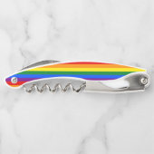 虹のプライドの旗のコルクせん抜き ソムリエナイフ (裏面)