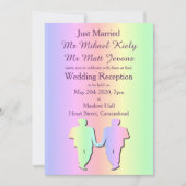 虹のプライドの陽気な結婚披露宴の招待状 招待状 (正面)