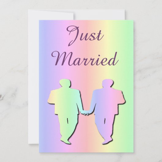 虹のプライドの陽気な結婚披露宴の招待状 招待状 (裏面)