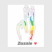 虹のプライド平和 シール (シート)