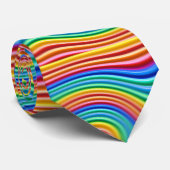 虹のプライド(イニシャル無し)のタイ ネクタイ (ロール)